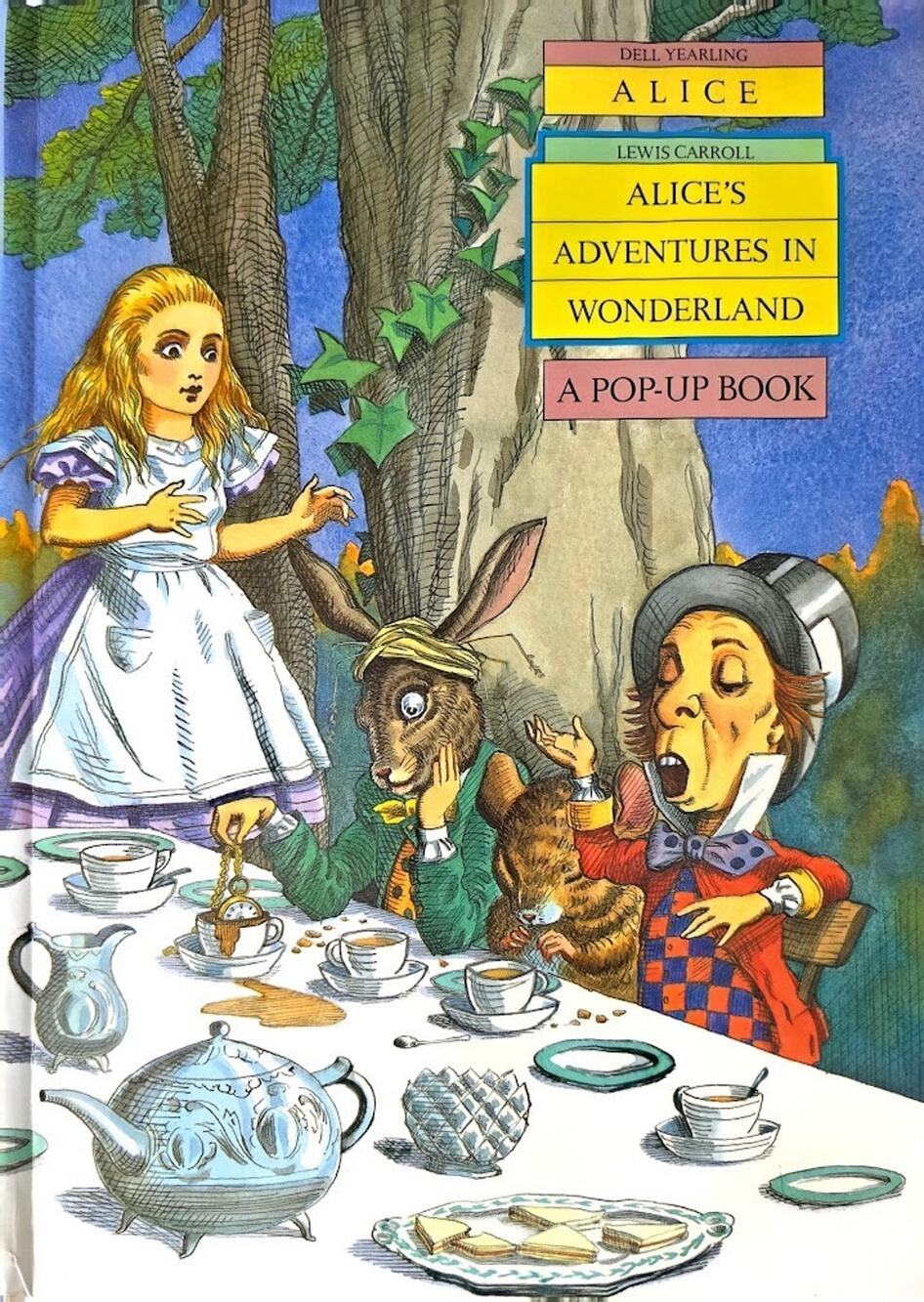 Alice's Adventures in Wonderland Pop-Up Book Lewis Carroll 1991 Dell Yearling
